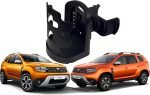 Suport auto pentru pahare CraVeDRIVE, cu ventilație rotundă | Compatibil cu Dacia Duster 2 etc. | Suport auto negru pentru ventilație