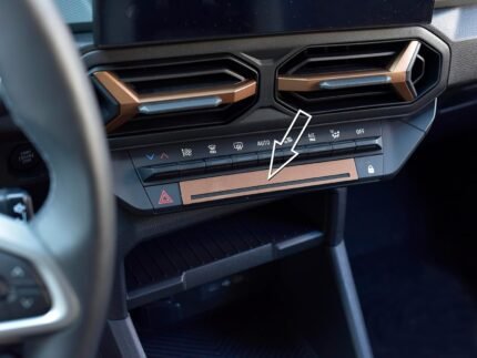 Carcasă din oțel pentru Dacia Duster III 3 (P1310) 2024+ | Placă centrală decorativă - Stil cupru-maro | 1 bucată accesorii tuning Essential Expression Journey Extreme Duster