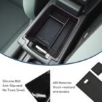 Z.MYUKI Compartiment de depozitare consolă centrală pentru Dacia Duster 3 2024-2025 2026 Accesorii Cotieră Organizator Cutie de depozitare (fără frână de mână, Negru)