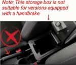Z.MYUKI Compartiment de depozitare consolă centrală pentru Dacia Duster 3 2024-2025 2026 Accesorii Cotieră Organizator Cutie de depozitare (fără frână de mână, Negru)