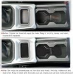 LFOTPP Compatibil cu Dacia Duster 3 III 2024 2025 Set Covorașe Antiderapante din Cauciuc, Suport pentru Băuturi Consolă Centrală, Covorașe Antipraf, Antiderapante, Accesorii Duster III P1310 (Negru)
