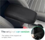 GAFAT Dacia Sandero 3/Stepway 3/Dacia Jogger 2021-2024 2025 Centre Armrest Cover, Centre Console Armrest Protection, PU Microfibre Leather Padding (Black)