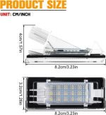 OZ-LAMPE 2 x Becuri LED pentru plăcuța de înmatriculare Dacia Duster Dacia Lodgy Dacia Logan II MCV, iluminare LED cu Canbus fără erori, 6000 K 2835 SMD