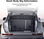 VNATWGOO 4,2 m, 4,8 m, 5,2 m, umbrelă auto automată, alimentată cu baterii, parasolar pliabil, cort de acoperiș pentru mașină electrică, gri, 4,2 m