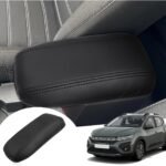 GAFAT Dacia Sandero 3/Stepway 3/Dacia Jogger 2021-2024 2025 Centre Armrest Cover, Centre Console Armrest Protection, PU Microfibre Leather Padding (Black)