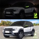 Opaltool Half Cover for 2010-2023 Dacia Duster, Black Tailored Car Garage, Soft Top Half Cover with Adjustable Hooks and Ear Caps