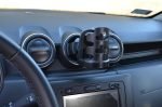 Suport auto pentru pahare CraVeDRIVE, cu ventilație rotundă | Compatibil cu Dacia Duster 2 etc. | Suport auto negru pentru ventilație