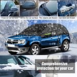 Opaltool Half Cover for 2010-2023 Dacia Duster, Black Tailored Car Garage, Soft Top Half Cover with Adjustable Hooks and Ear Caps