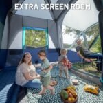 Cort spate TIMBER RIDGE pentru 5 persoane cu verandă cu plasă de protecție și baldachin, cort de camping SUV pentru furgonetă sau mașină, include husă de ploaie și geantă de depozitare, 397 cm x 305 cm x 220 cm