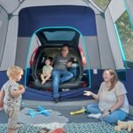 Cort spate TIMBER RIDGE pentru 5 persoane cu verandă cu plasă de protecție și baldachin, cort de camping SUV pentru furgonetă sau mașină, include husă de ploaie și geantă de depozitare, 397 cm x 305 cm x 220 cm