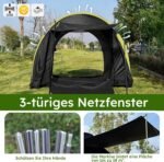 Cort auto spate pentru 2-3 persoane, Cort auto cu hayon și copertină supradimensionată, Cort auto 300 x 150 x 210 cm cu verandă extensibilă, Cort spate SUV - Asamblare rapidă, Coloană de apă pentru cort auto de 4000 mm