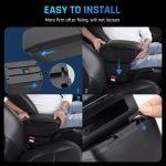 Cotieră auto KAERGK pentru Renault Dacia Duster II 2018-2023, cutie de depozitare mare pentru consolă centrală, cu accesorii, neagră