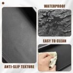 Organizator cotieră MEDZUK compatibil cu Dacia Jogger 2021-2024 2025, cutie de depozitare consolă centrală, torpedou, tavă consolă centrală auto, accesorii cu covoraș antiderapant (negru)