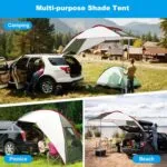 Copertină spate Inoamity pentru autovehicul 240 x 190 cm - Cort impermeabil pentru hayon SUV cu protecție UV, copertină ușoară pentru camping, rulote, picnic, plajă și activități în aer liber