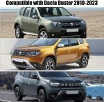 Opaltool Half Cover for 2010-2023 Dacia Duster, Black Tailored Car Garage, Soft Top Half Cover with Adjustable Hooks and Ear Caps