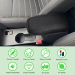 GAFAT Dacia Sandero 3/Stepway 3/Dacia Jogger 2021-2024 2025 Centre Armrest Cover, Centre Console Armrest Protection, PU Microfibre Leather Padding (Black)