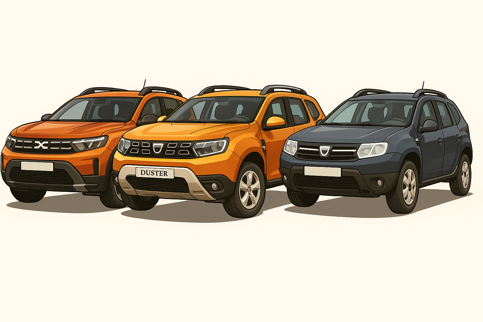 Antifonarea între Duster 1 vs 2 vs 3