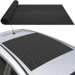 Folie protectiva antiderapantă pentru acoperișul mașinii, tăiată la dimensiune, model grilă PVC, impermeabilă, substanță antiderapantă pentru mașină, portbagaj, covor, bucătărie, sertar etc. - 90 x 100 cm.