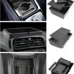 Dacia Spring Organizator pentru consolă centrală Accesorii WEIPIN pentru Daci-a Spring Electric EV 2021-2024 Organizator pentru consolă centrală en kastje Armsteun Organizator pentru consolă Tavă Suport pentru pahare Pachet de 3
