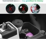 [Facelift 2025] GAFAT Dacia Spring Electric EV 2025 2026 Cutie de depozitare consolă centrală, Tavă organizator consolă centrală inferioară cu 2 suporturi pentru băuturi, Accesorii Dacia Spring 2025