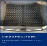 ELMASLINE Covoraș portbagaj auto 3D pentru Dacia Spring 2021-2025, accesorii, covoraș portbagaj electric