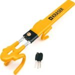 Clemă volan KRASER KR842Y cu cârlige duble, nivel maxim de securitate 10, blocare volan robustă și vizibilă, blocare volan pentru autorulote,