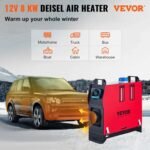 Încălzitor de parcare diesel VEVOR 12 V, încălzitor de aer diesel 8 kW, încălzitor auxiliar 0,18-0,48, încălzitor diesel cu aer, încălzitor auxiliar cu aer, mașină, rulote, bărci, camioane, rulote