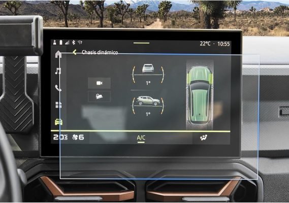 CDEFG Compatibil cu Dacia Spring Electric EV 2025 2026 Facelift Folie de protecție pentru navigație 6H Rezistentă la zgârieturi 10,1 inch Ecran protector GPS Folie de navigație Spring 2025 Accesorii Pachet de 2