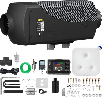 Vevor, încălzitor de aer diesel de 12 V, încălzitor diesel cu suport de 8 KW, încălzitor diesel cu aer de 12 V 8 KW, încălzitor cu suport de aer, pentru mașină, rulotă, bărci, camion, autorulotă, autobuz