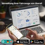 Pachet complet Cynatix GPS Tracker 1 an fără abonament pentru mașină, camion, autoutilitară, autorulotă cu urmărire în timp real, urmărire live cu cartelă SIM