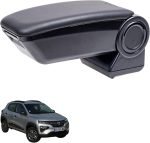 Cotieră Rati Armster 3 compatibilă cu Dacia Spring 2021-2024 [Negru, piele vegană] Cotieră centrală retrofitabilă cu compartiment de depozitare