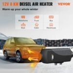 Vevor, încălzitor de aer diesel de 12 V, încălzitor diesel cu suport de 8 KW, încălzitor diesel cu aer de 12 V 8 KW, încălzitor cu suport de aer, pentru mașină, rulotă, bărci, camion, autorulotă, autobuz