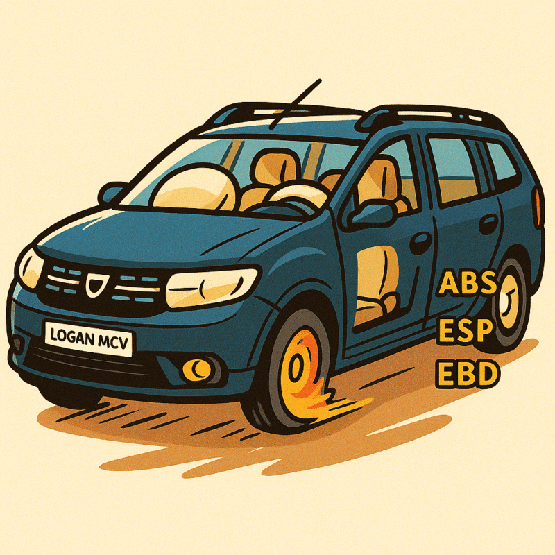 Siguranța la Dacia Logan MCV – airbaguri și frâne