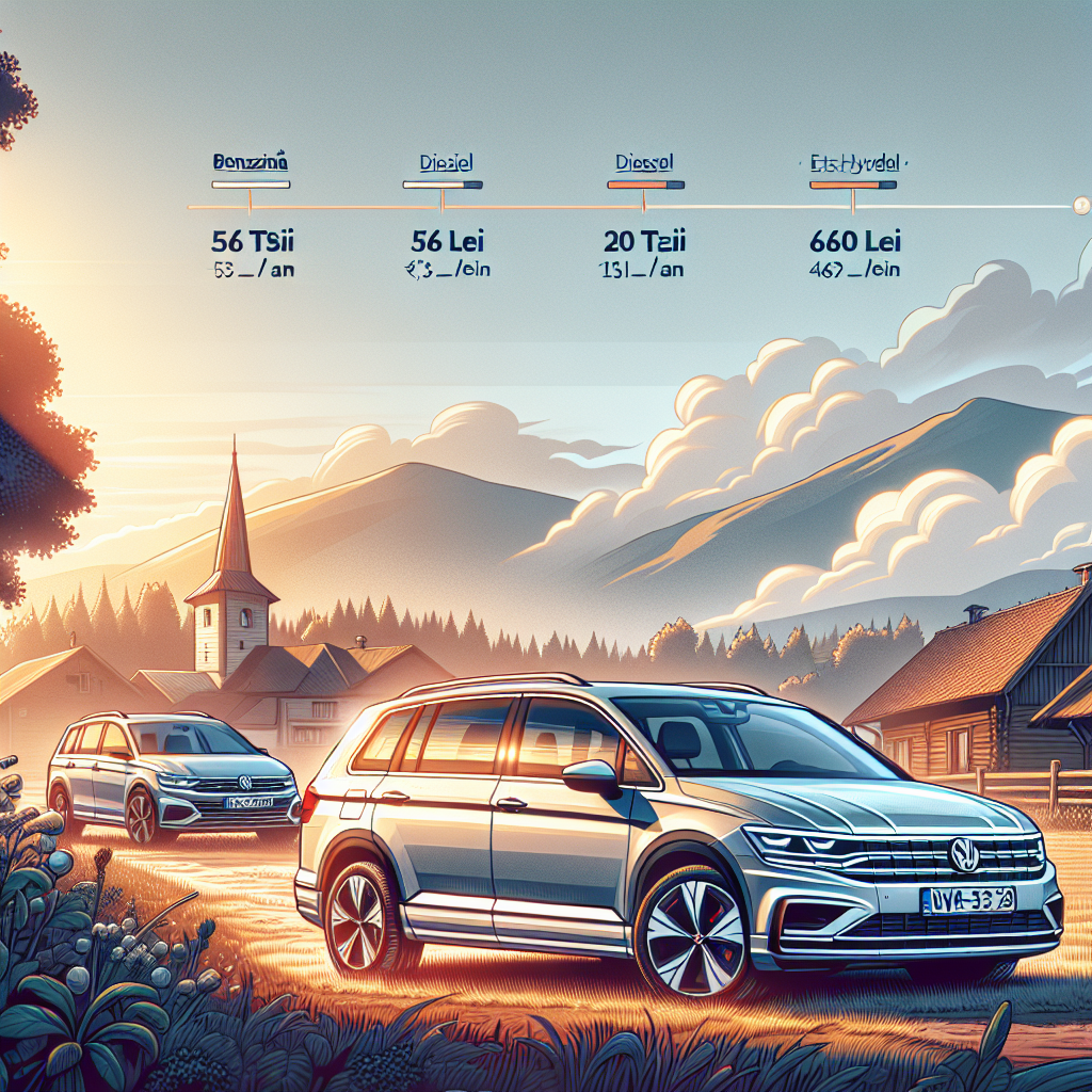 Cât este impozitul pentru motorizările pe benzină, diesel și eTSI la VW Touran 2?