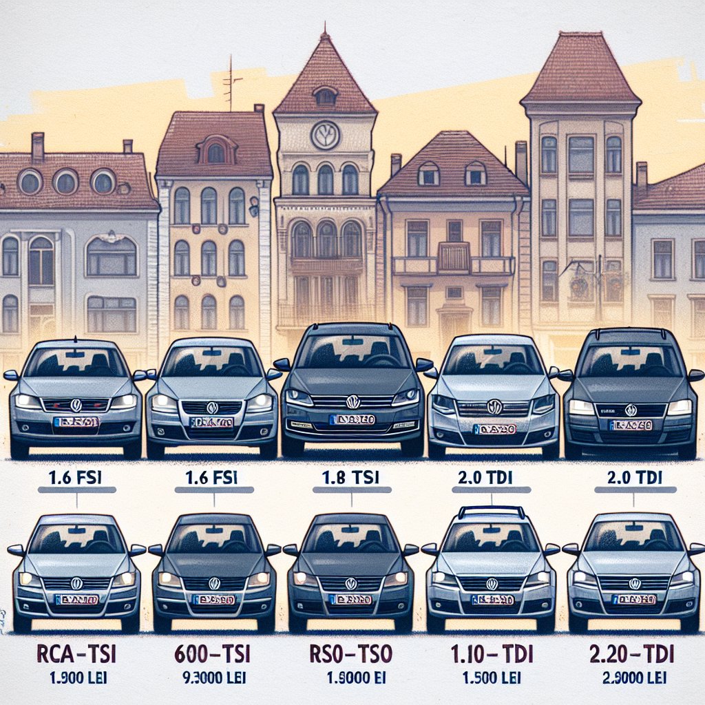 Cum variază costurile de asigurare pentru VW Passat B6 în funcție de motor?