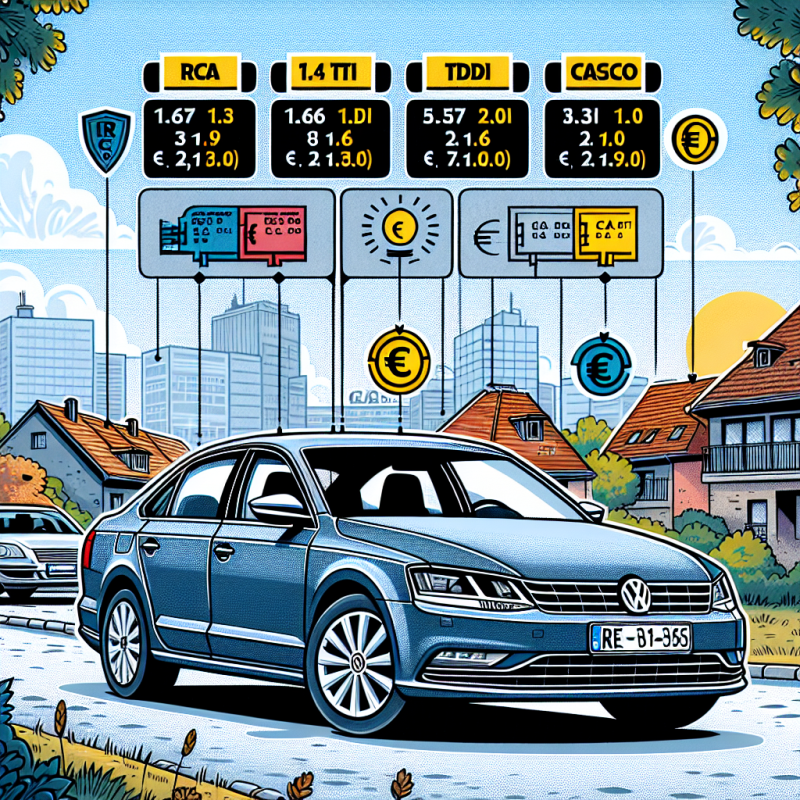 Cum variază costurile de asigurare pentru VW Passat B7 în funcție de motor?